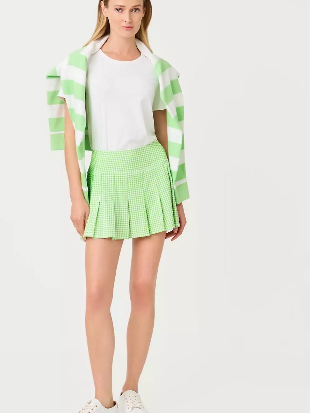 Lilly Pulitzer Annora Pistachio Check It Gingham Skort. Size Medium